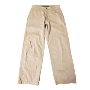 Levis SilverTab Mens 34x30 Tan Khaki Wide Leg Baggy Chino Pants Made in USA 90s